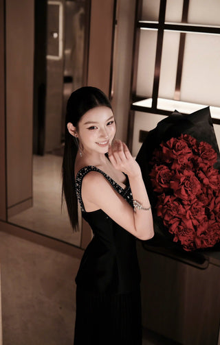 P0425 Peplum Embellishment Dress
