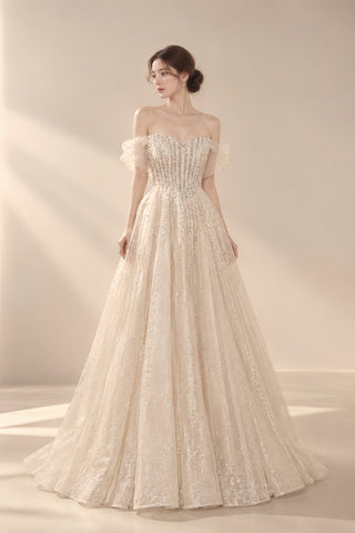 WD0037 Elvarine Pearl Gown