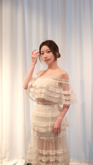 C097 TRIVIA RUFFLE DRESS