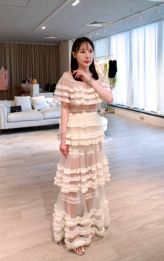 C097 TRIVIA RUFFLE DRESS