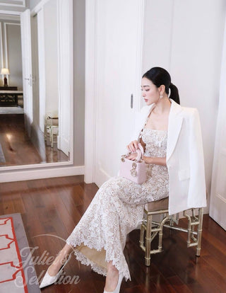 P0009 B354 SPRING BUTTERFLY MIDI DRESS