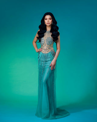 AA0012 EMERALD ENIGMA ELYSIUM GOWN