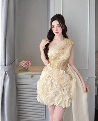 A249 SNOWY GOLD DRESS