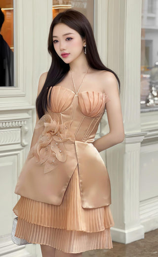 A311 CHAMPAGNE SEASHELL DRESS