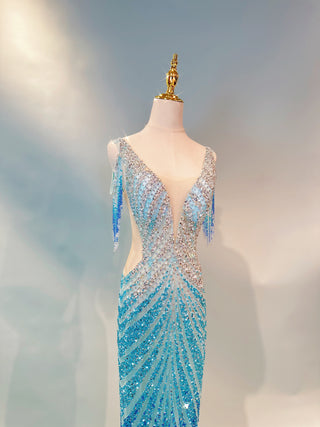 AA0115 GLITZER OCEANA GOWN