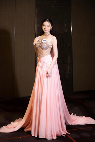 AA0021 PINK FLOURITE GOWN