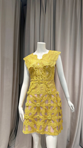 EC018 BUTTERCUP LACE DRESS