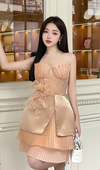 A311 CHAMPAGNE SEASHELL DRESS