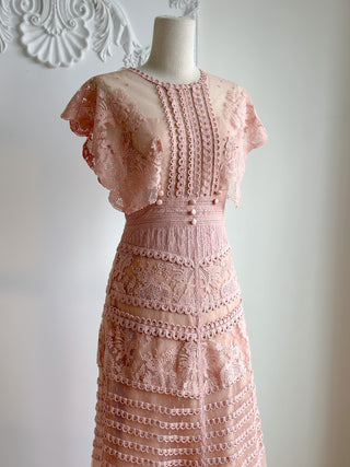 EC014 SPRING APRICOT DRESS